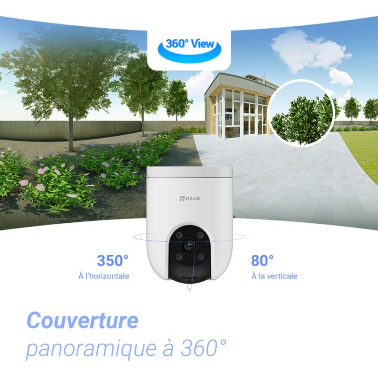 Caméra de surveillance EZVIZ Wifi exterieure motorisée H8c Poe 2K