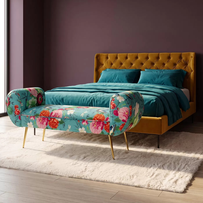 Banc Trono Flower Fever bleu Kare Design