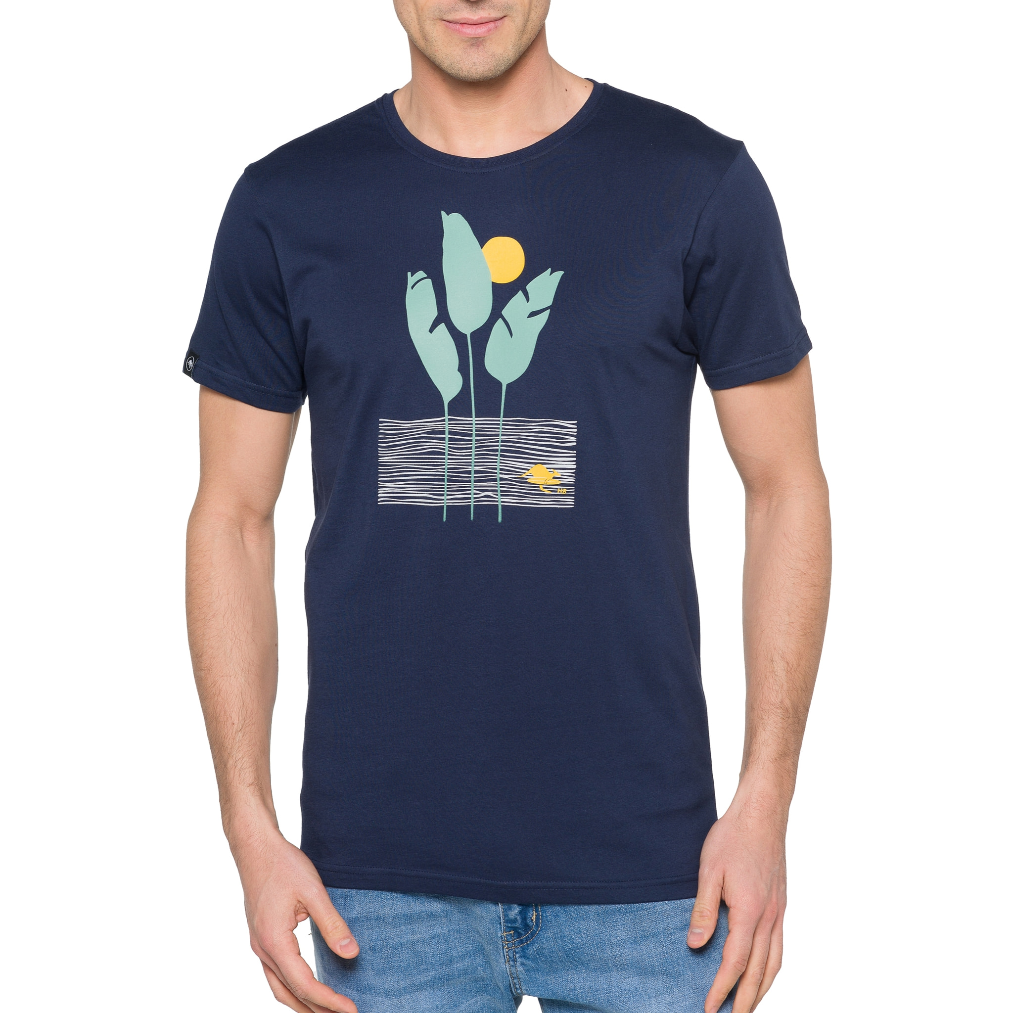 Camiseta de algodón 150 gr Hot Buttered Lagoon Color Azul Marino