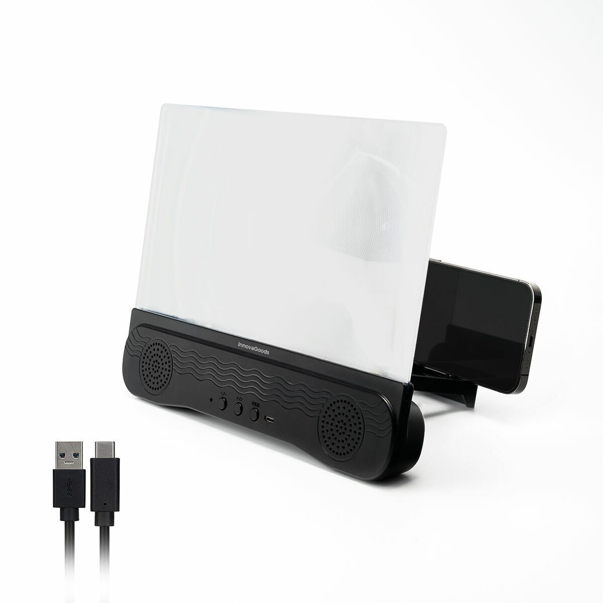 Schermo Amplificatore per Cellulari con Altoparlante Ricaricabile Screenier InnovaGoods