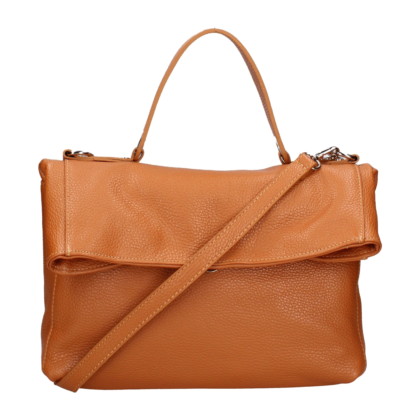 Borsa a spalla convertibile in zaino da donna In Vera pelle Made in Italy 34x21x12 cm