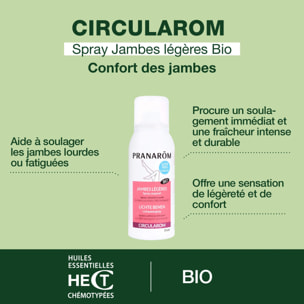 Pranarom - Spray corporel - Jambes légères - Bio - 75 ml