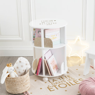 Librero redondo rosa infantil