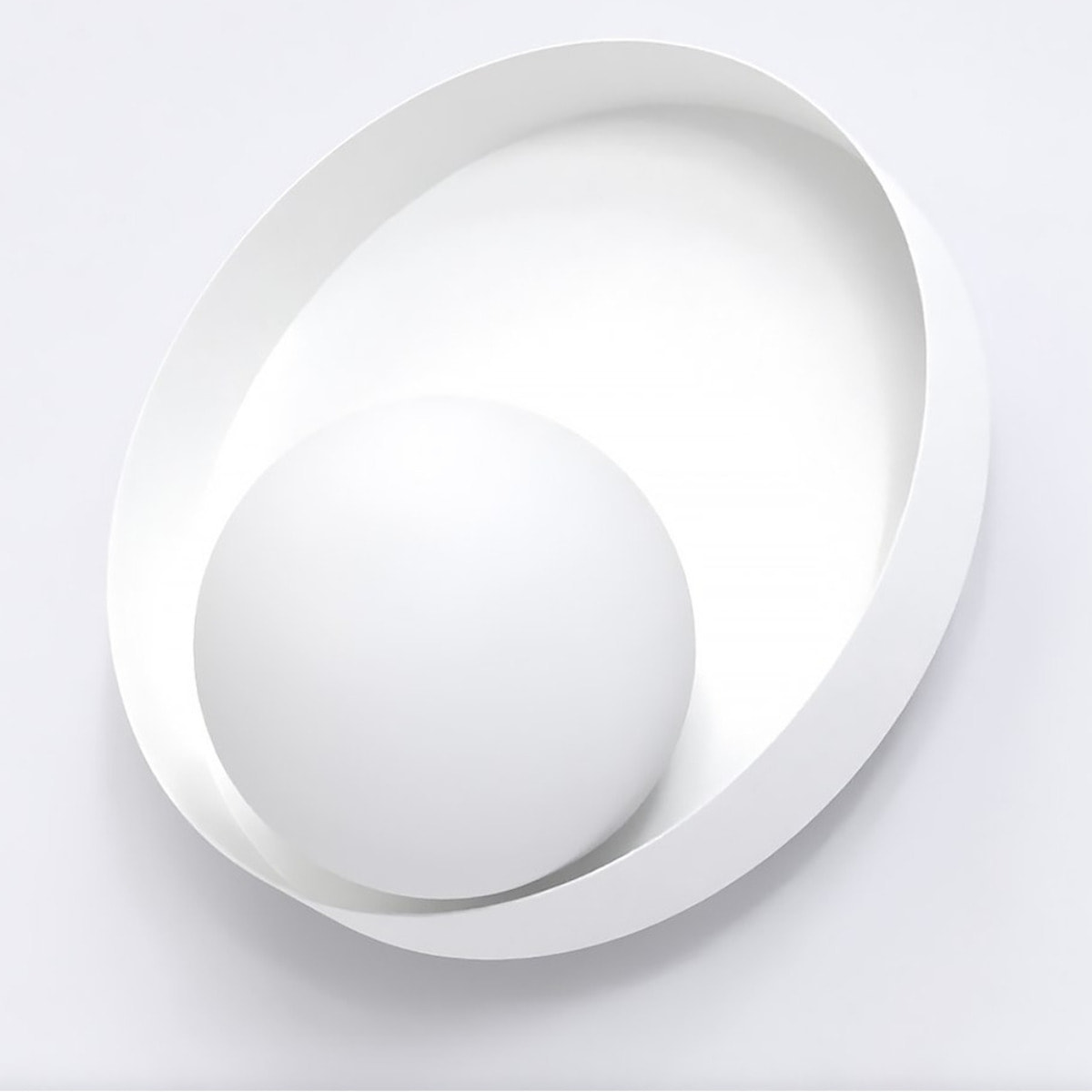 Lampada a parete Kido in acciaio bianco opaco