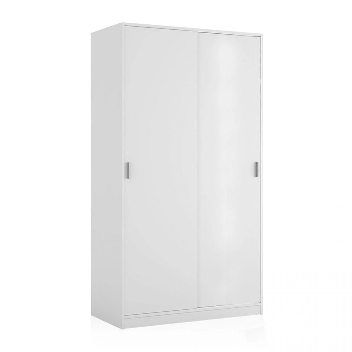 Armario de puertas correderas y gran almacenamiento en blanco artik 100x200 cm Lenor Blanco