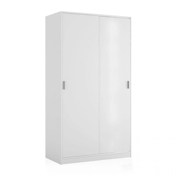 Armario de puertas correderas y gran almacenamiento en blanco artik 100x200 cm Lenor Blanco