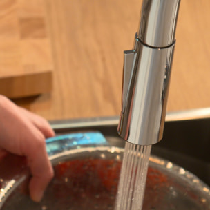 Mitigeur cuisine 200 Talis M51 avec douchette extractible 2 jets, Aspect acier inox