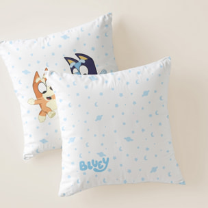 Funda cojin BLUEY con relleno 45x45 .