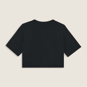 T-shirt cropped con stampa Flow centrale