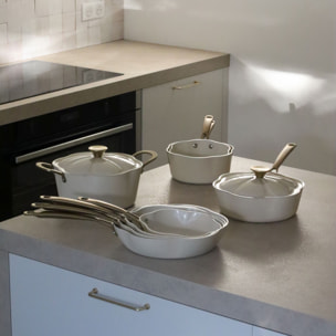 Lot de 3 poêles en aluminium recyclé en forme de fleurs DAHLIA