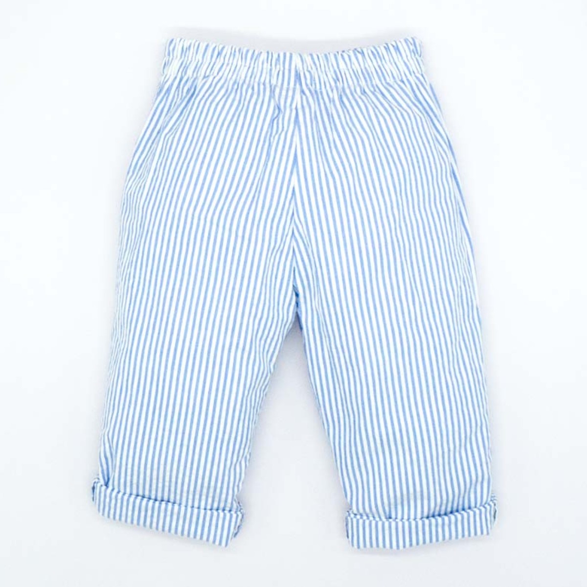 PANTALON LARGO RAYAS AZUL Y BLANCA