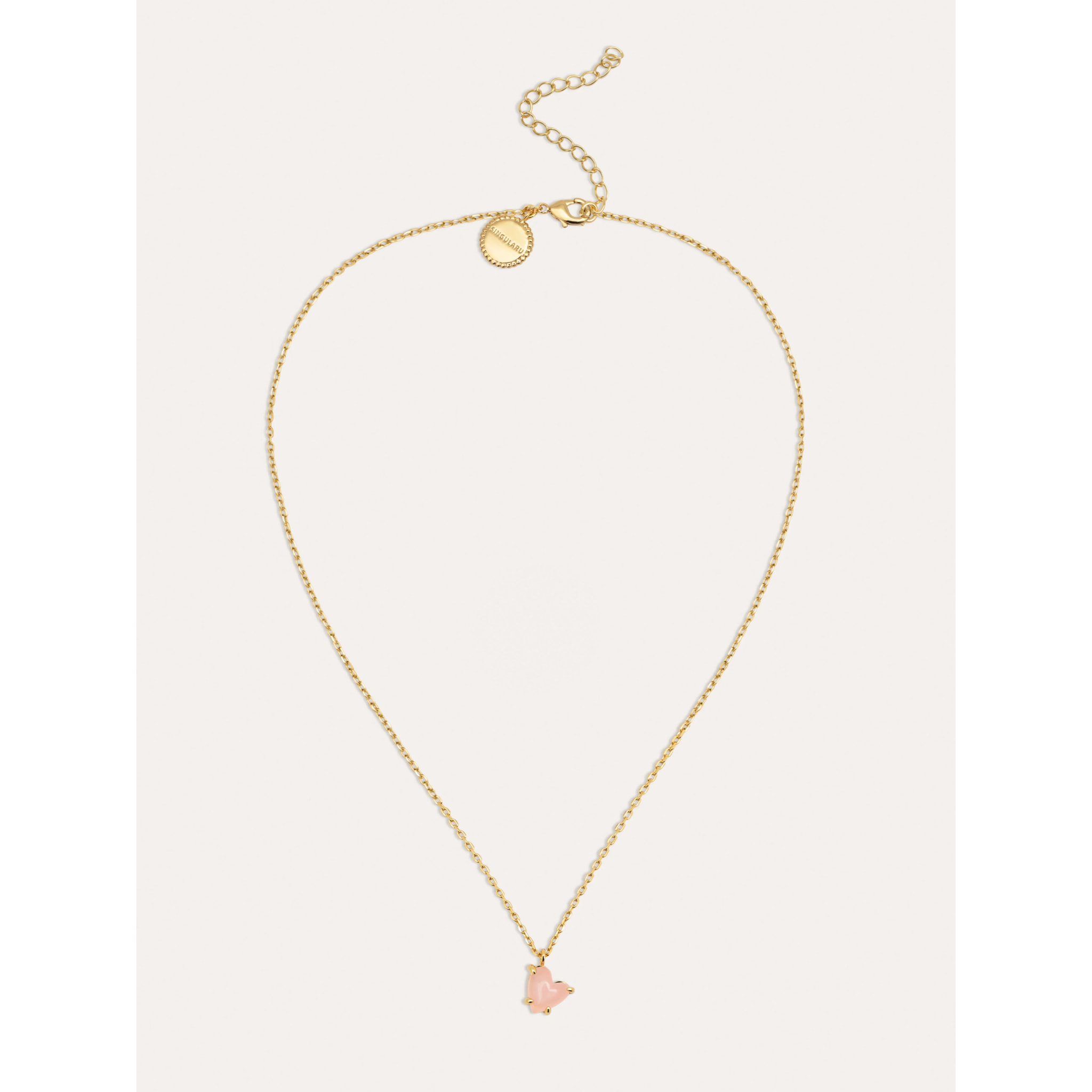 Collana Lovely Pink Heart Placcato Oro