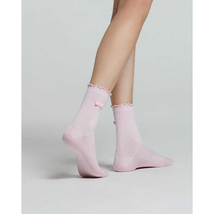 CALZA COTONE SOFORA CON FIOCCO