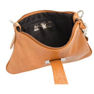 FIRENZE ARTEGIANI Borsa a Mano da Donna Allerona. Vera Pelle Dollaro Made in Italy 24x2x14 Cm. Colore: pelle