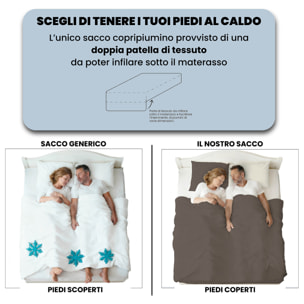 PARURE COPRIPIUMINO NATURAL COLOR SINGOLO - 100% COTONE MADE IN ITALY