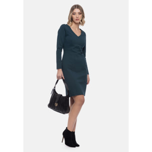 Camomilla - Vestito midi KATE-M in rayon, verde muschio (44)