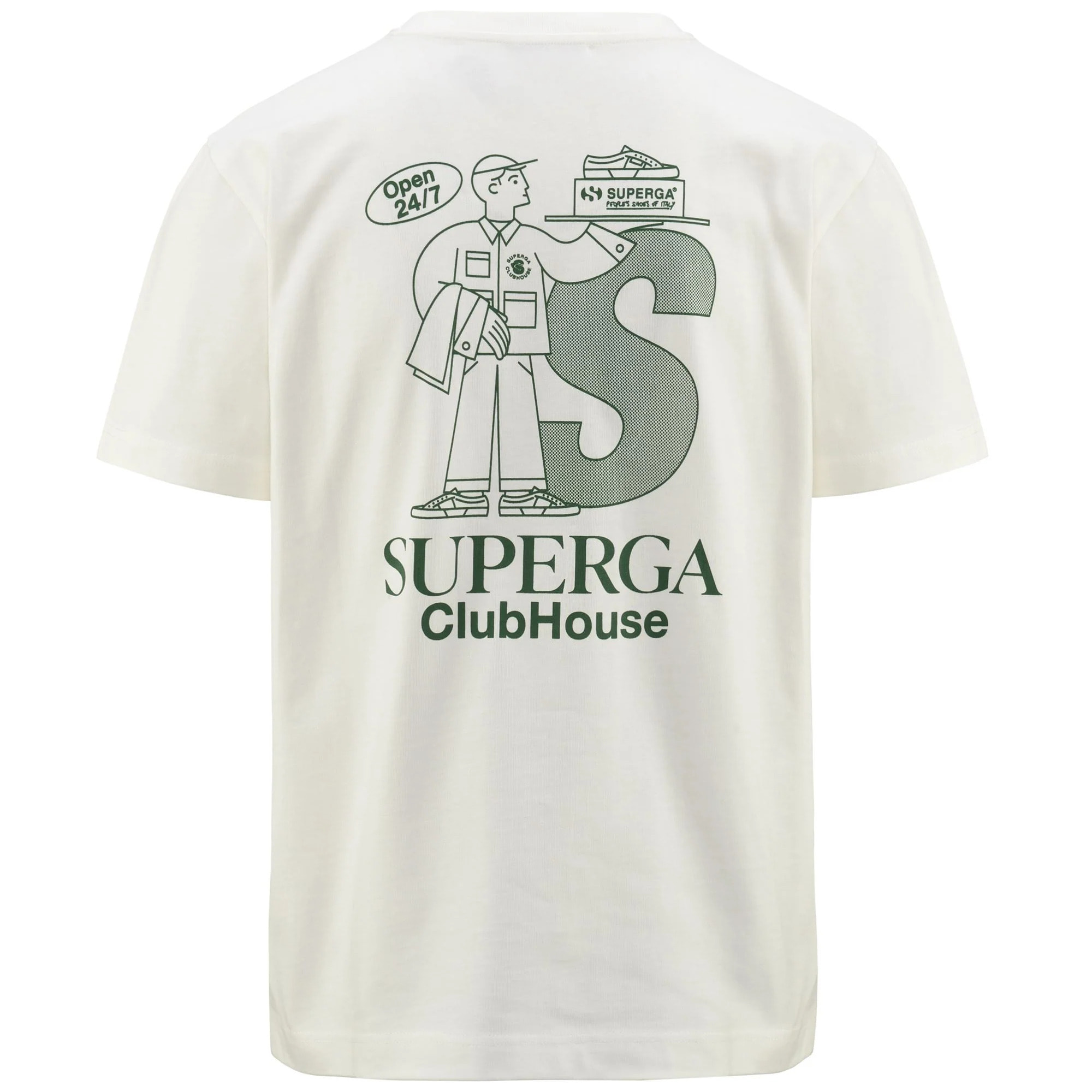T-Shirts & Top Superga Uomo Donna Bianco T-Shirt Superga Clubhouse