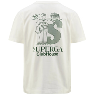 T-Shirts & Top Superga Uomo Donna Bianco T-Shirt Superga Clubhouse