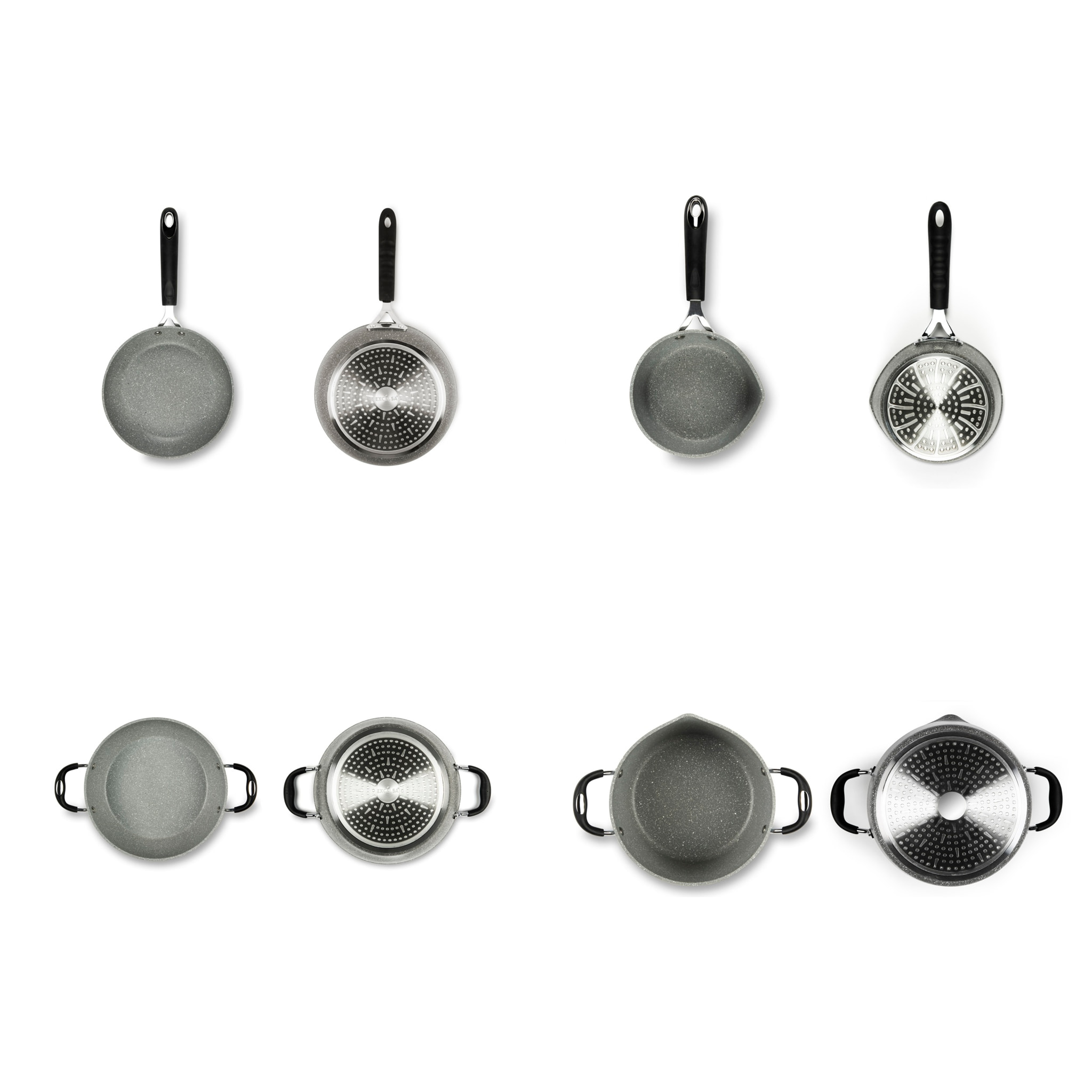 Ensemble 8 pièces Excelsa – Forn-Ok, Aluminium Gris