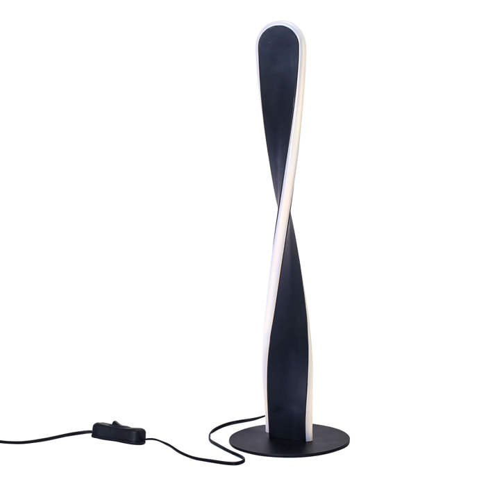 FORLIGHT Sobremesa Merme LED 12W Blanco Neutro 4000K On-Off Negro, Blanco Opal Lámpara LED Moderna para Escritorios