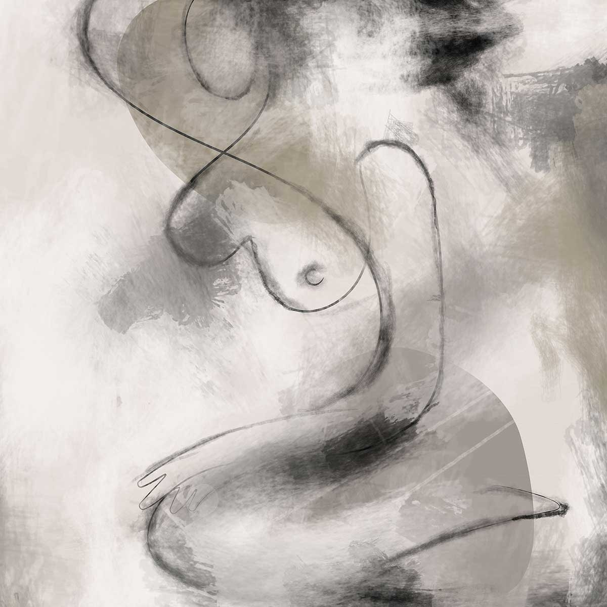 Tableau contemporain eclats de forme Toile imprimée