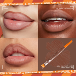 NYX Professional Makeup Duck Plump Plumping Lip Liner, crayon à lèvres, jusqu'à 10h de tenue, fini mat, Beige Boost