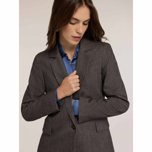 Motivi - Blazer tinto filo misto cotone - Grigio