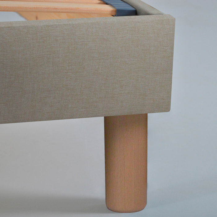 Sommier en kit Lino Technologie Tri-Lattes, Bois Épicéa, H30 cm, Montage Facile, Aération Optimale