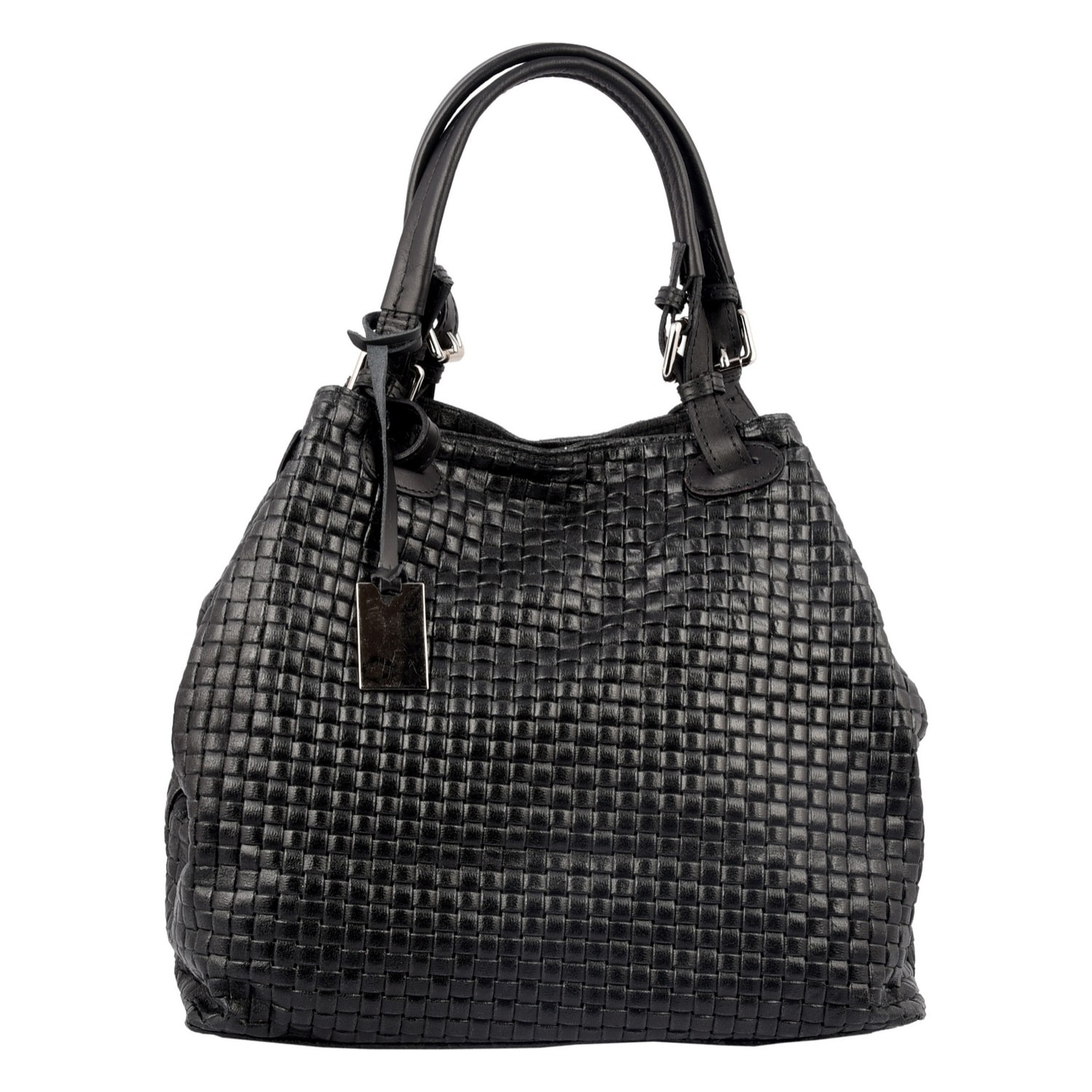 Borse Donna colore Nero-in pelle Made in Italy 31x29xx32cm