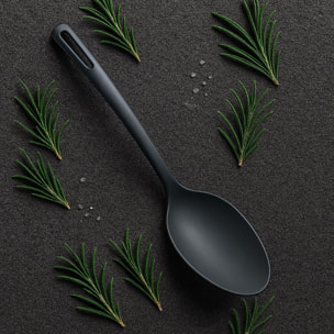 cuchara de cocina sólida en color negro 30,3x9,5cm