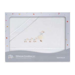Triptico Minicuna Coralina Modelo Patitos Bco/Azul