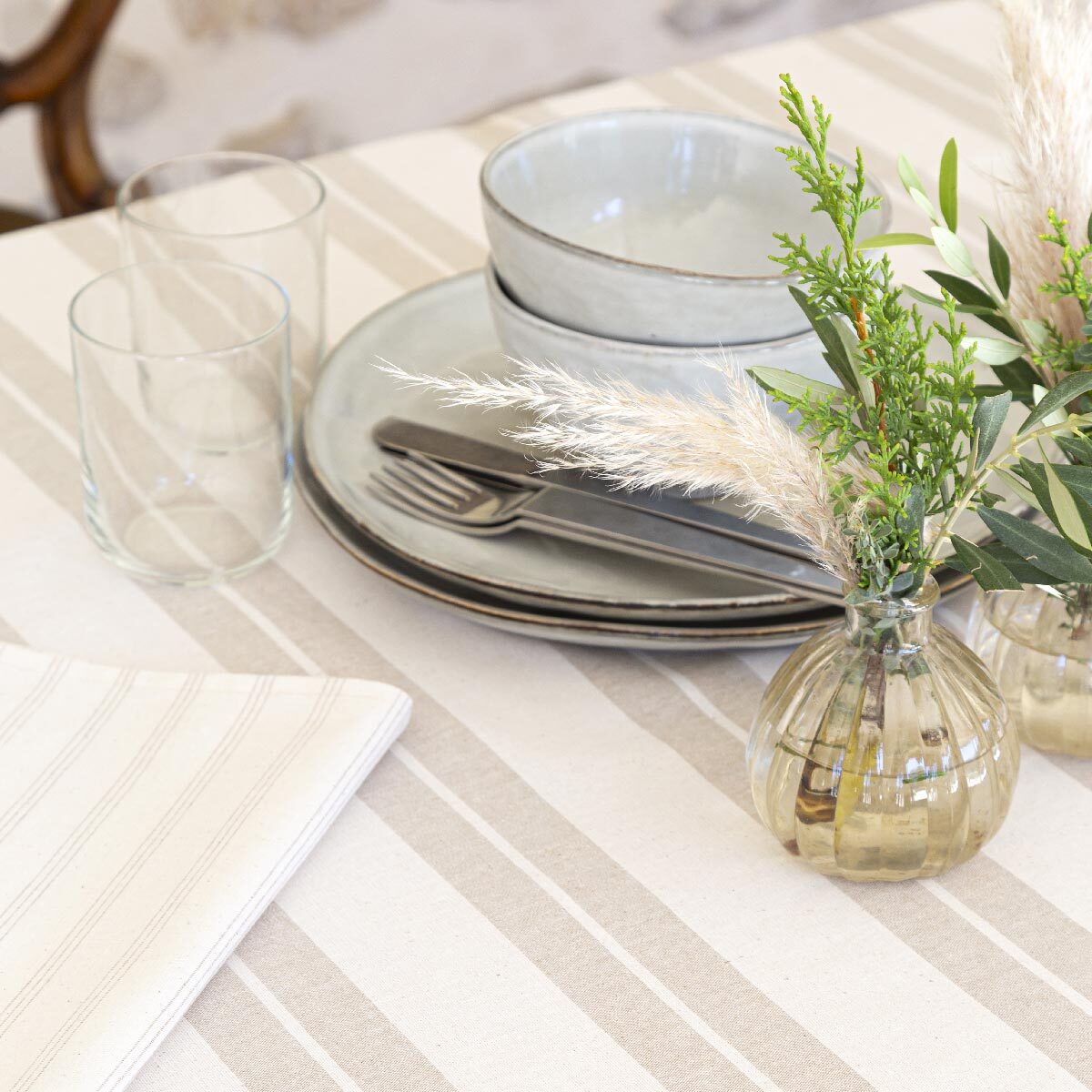 Nappe en tissu 100% coton CHANTILLY