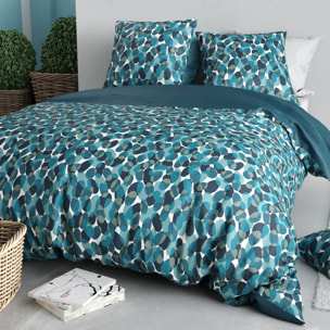 Parure housse de couette 3pcs 100% coton 57 fils nelly