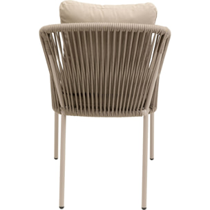 Chaise de jardin avec accoudoirs Cyprus beige Kare Design