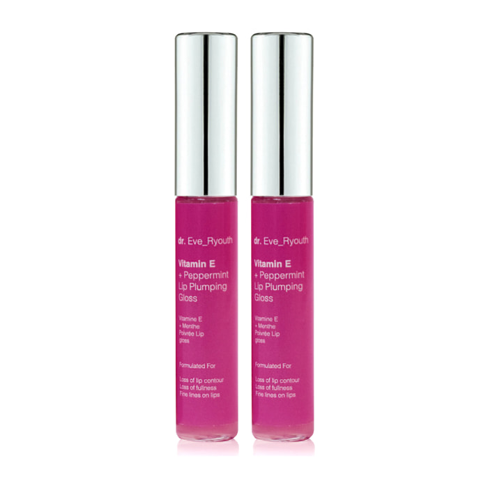 2 x Lápices rellenadores de labios con vitamina E y menta de 8 ml
