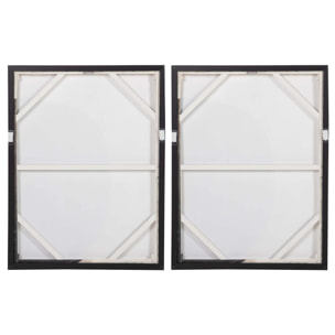 Set 2 Cuadros 50% Pintado A Mano 63x4x83 Cm