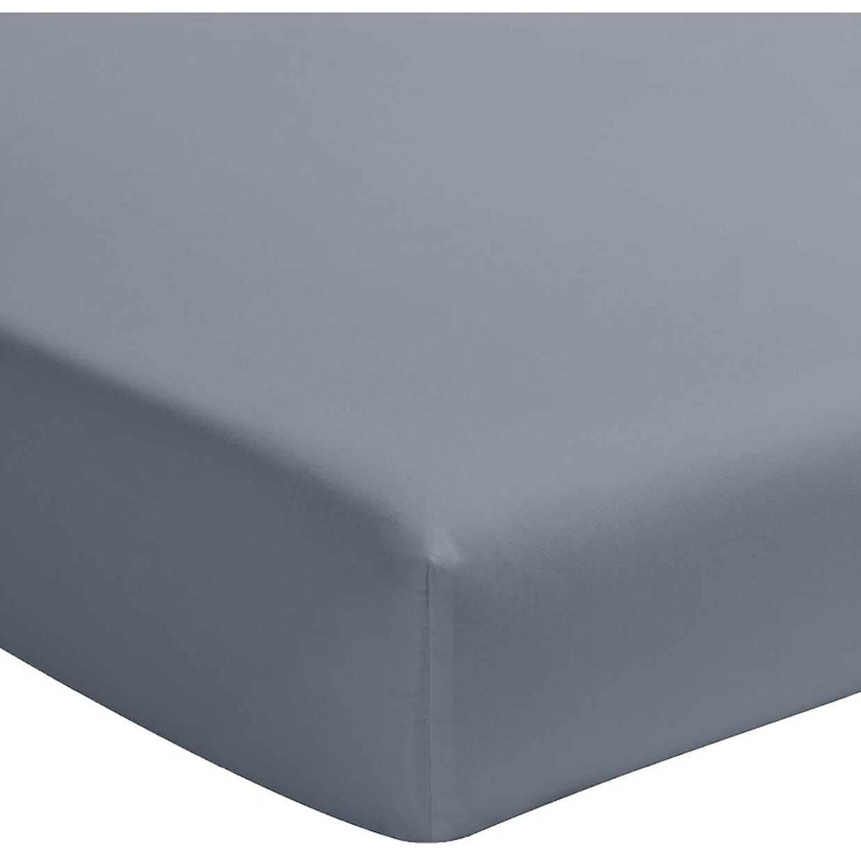 Drap housse percale de coton bleu forever