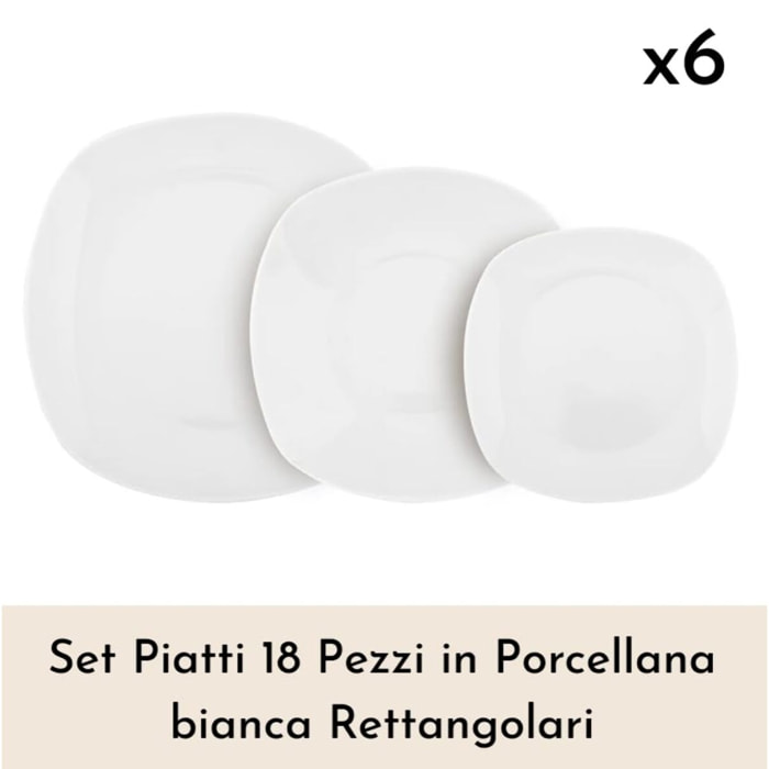 Set 6 piatti fondi Ala in porcellana