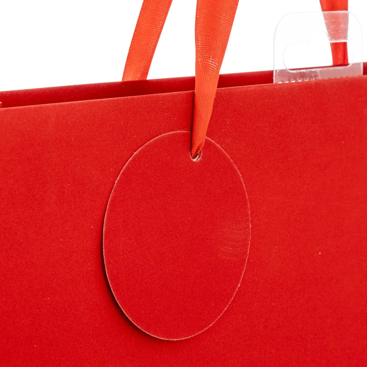 Sac cadeau paillettes taille moyenne rouge