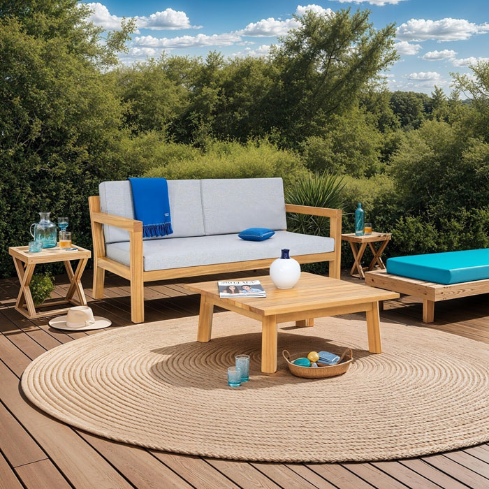 Salon de jardin 2 places en bois FSC - PALAU