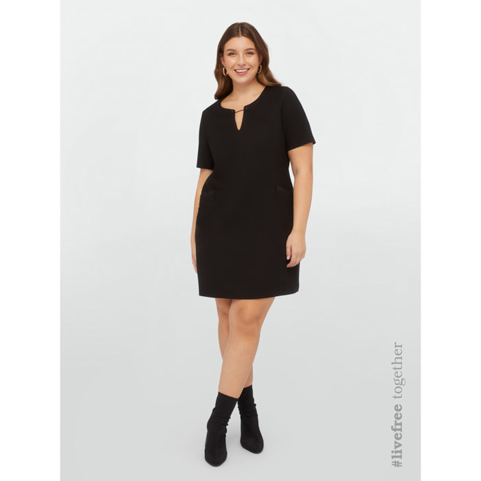 Fiorella Rubino - Vestito in jersey di viscosa LENZING™ ECOVERO™ - Nero