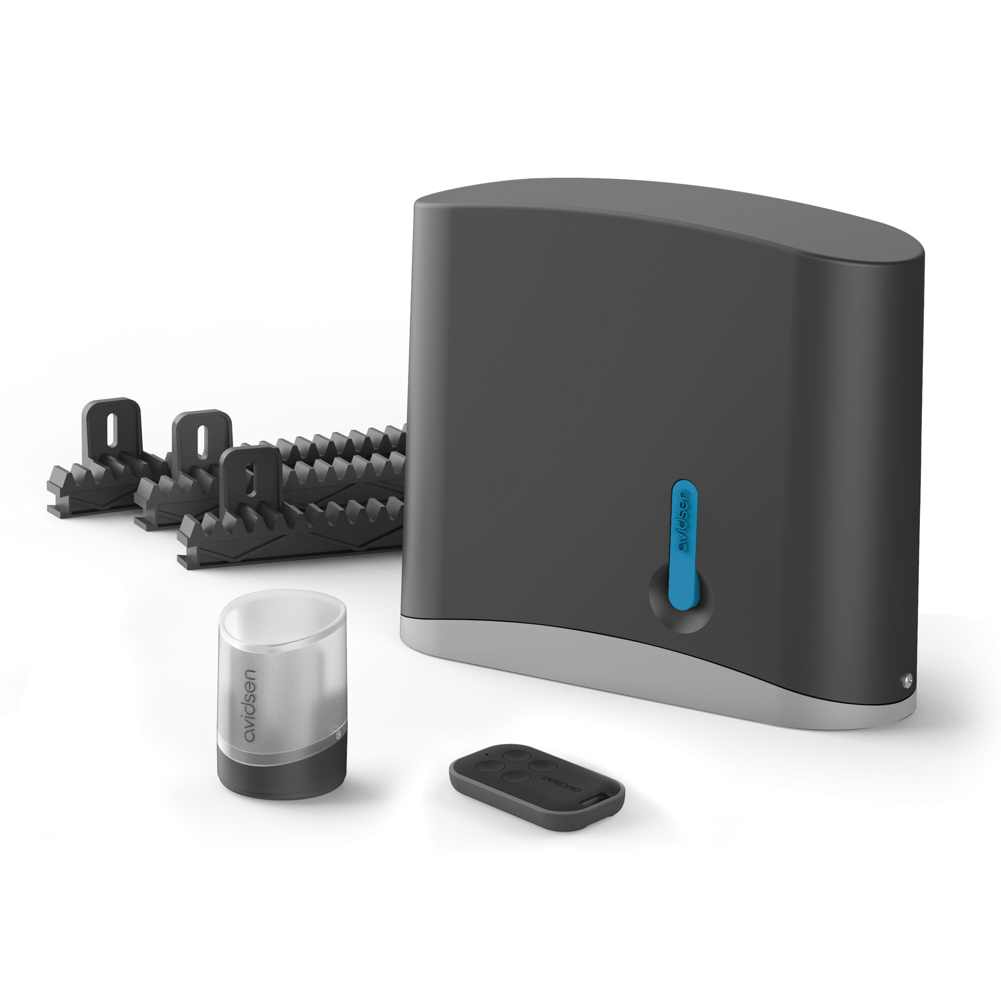 Motorisation solaire pour portail coulissant Zenia SE + 2 télécommandes supplémantaires (3 en tout) - Avidsen