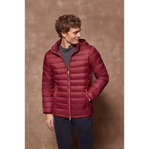 Giubbotto Charles ultralight bordeaux con cappuccio e logotipo Polo Club