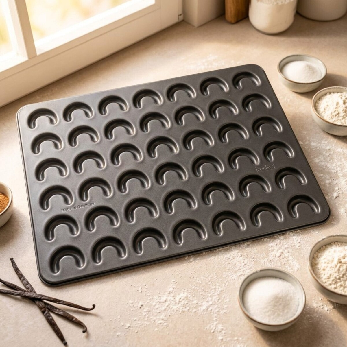 Moule pour vanille kipferl croissant vanille 42 x 32 cm Zenker Special Creative