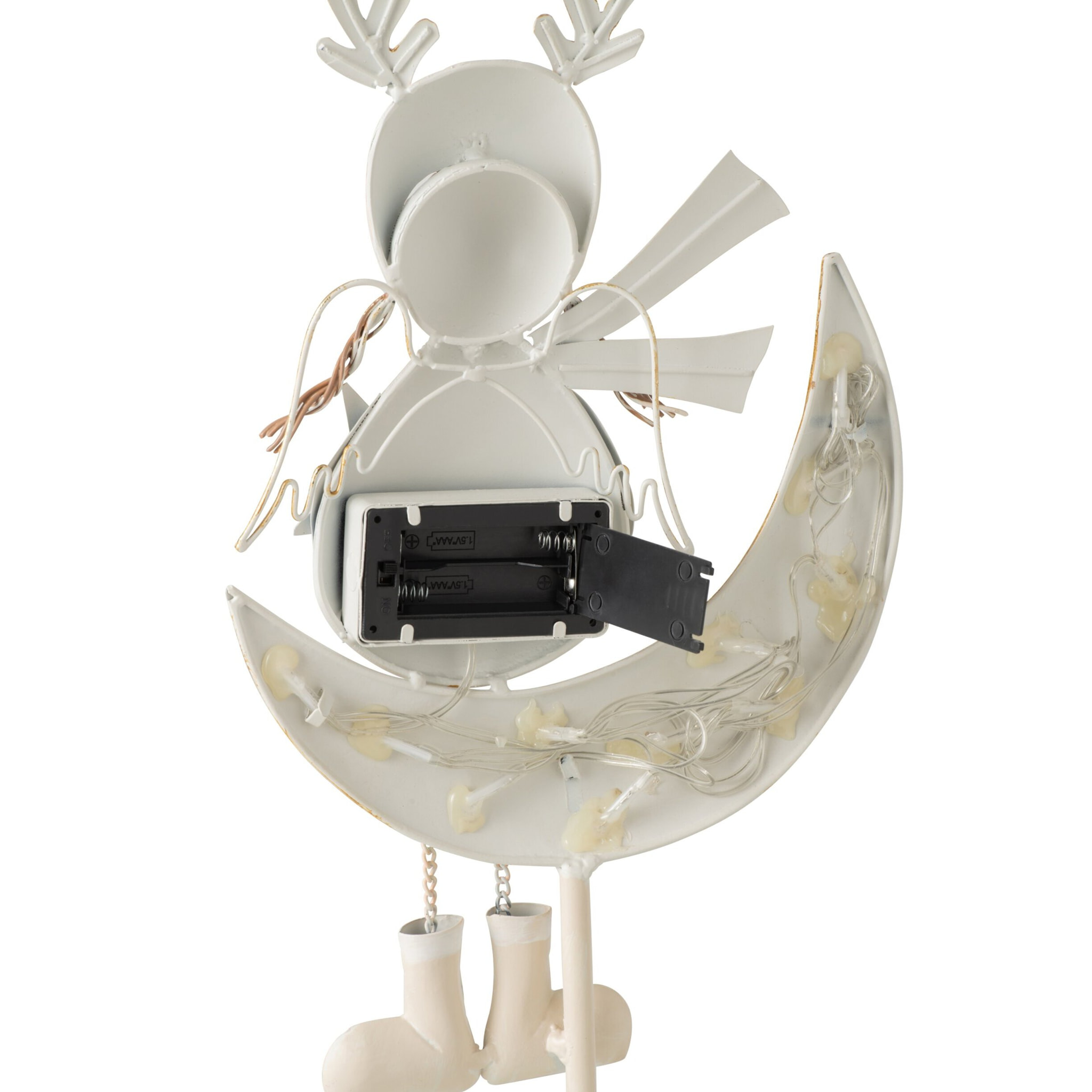 J-Line Enfant LED lune - métal - blanc/doré