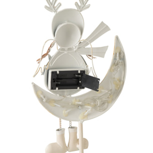 J-Line Enfant LED lune - métal - blanc/doré