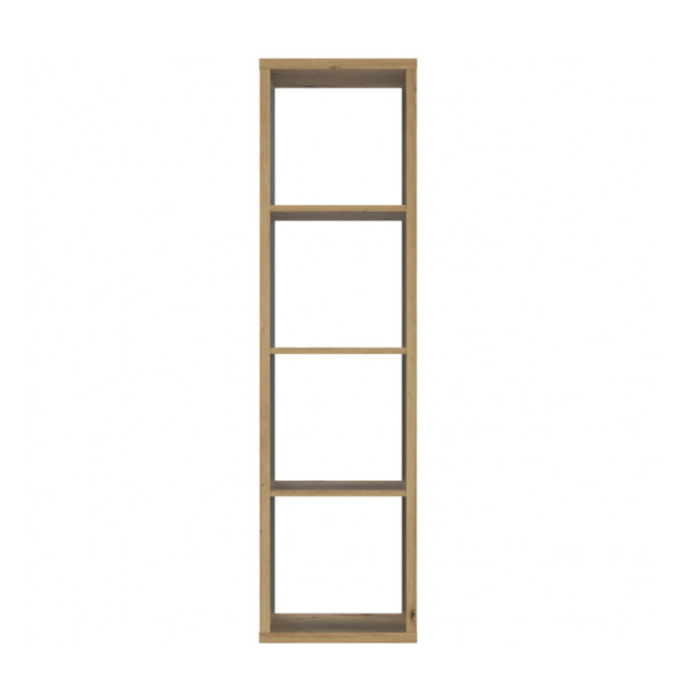 Etagère colonne 4 casiers décor en bois H.142 cm - MAURO
