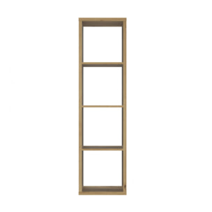 Etagère colonne 4 casiers décor en bois H.142 cm - MAURO