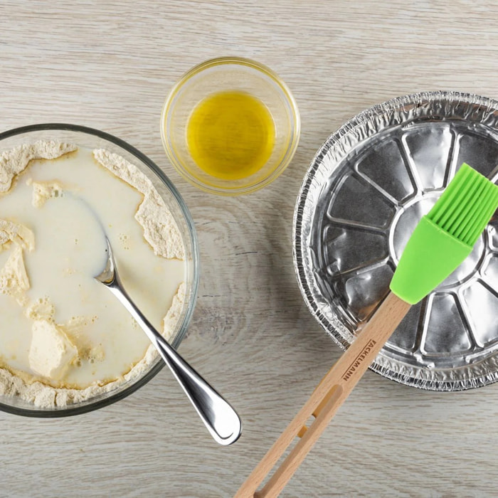 Pinceau de cuisine et de pâtisserie 26 cm en poils silicone Fackelmann Nature