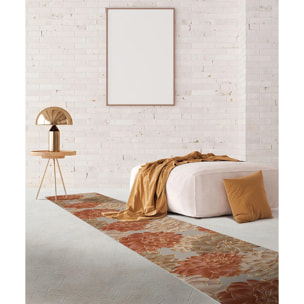 Passatoia tappeto cucina bagno ingresso multiuso, disegno fiori